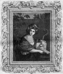 Retrato de Ana Comnena (1083-1153), hija del emperador bizantino Alejo I Comneno. Grabado en "Histoire des papes-rois-reinas y emperadores a través de los siglos" por Maurice Lachatre.