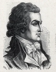 Retrato de Antoine Pierre Joseph Marie Barnave (1761-1793) político francés. Grabado de 1889. Colección privada.