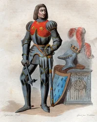 Retrato de Arturo III Duque de Bretaña, (1393-1458), Señor de Parthenay, Conde de Richmond, Duque de Bretaña, Conde de Montfort y Condestable de Francia.