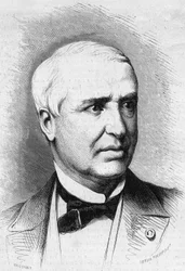 Retrato de Auguste Nélaton (1807-1873), cirujano francés. Grabado en 