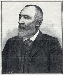 Retrato de Auguste Scherer-Kestner (1833-1899), químico, industrial y político alsaciano. Grabado de 1897. Colección privada