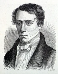 Retrato de Augustin Fresnel (1788-1827), físico francés - en 