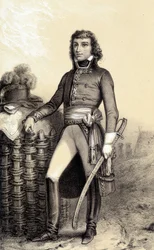Retrato de Barthélemy Catherine Joubert, General Boer de Sudáfrica (1769-1799) - en “Galerie historique de la revolution francaise” de Albert Morin