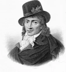 Retrato de Camille Desmoulins (1760-1794), publicista y político francés - en “Revolución francesa” de Thiers