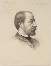 Retrato de Camille Saint-Saens (1835-1921)
