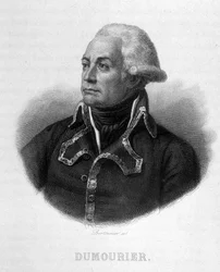Retrato de Charles François Du Périer dit Dumouriez (1739 - 1823) General francés - en Revolución Francesa de Thiers. Siglo XIX