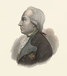Retrato de Charles Guillaume Ferdinand, duque de Brunswick (1735-1806), general prusiano. en "Portraits des Hommes Useful".