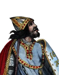 Retrato de Carlos Martel (688-741), líder militar y político franco.