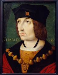 Retrato de Carlos VIII (1470-1498) hijo de Luis XI