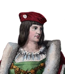 Retrato de Carlos de Valois, Duque de Orleans (1394-1465), poeta francés y padre del Rey Luis XII de Francia