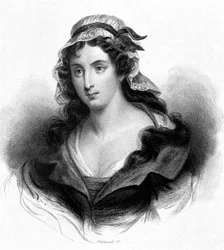 Retrato de Charlotte Corday (1768 - 1793) - en “Revolución francesa” por Thiers. Siglo XIX