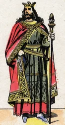 Retrato de Childeberto II (c. 570 - 596), Rey de Austrasia.
