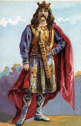 Retrato de Chilperico I, rey de los francos de 561 a 584.