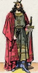 Retrato de Chilperico I, Rey de los Francos de 561 a 584.