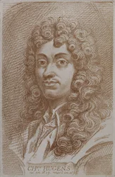 Retrato de Christian Huygen (1629-95) de Histoire des Mathématiciens por Alexandre Saverien, mediados del siglo XVIII
