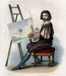 Retrato de Claude Gellée llamado Le Lorrain (1600-1682), pintor francés.