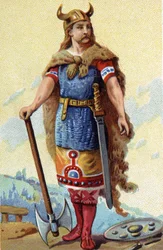 Retrato de Clodion, conocido como Le Chevelu, rey de los Francos de 428 a 448