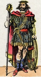 Retrato de Clotario I, Rey de los Francos de 511 a 561.