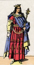 Retrato de Clovis III, Rey de los Francos de 691 a 695.
