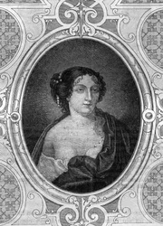 Retrato de Cunegunda (975-1039), Emperatriz de Occidente - Grabado en "Histoire des papes-rois-reinas-et-emperadores a travers les siècles" por Maurice Lachatre