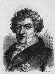 Retrato de Cuvier (1769-1832), zoólogo y paleontólogo francés - en “Álbum de la Ciencia; científicos ilustres; Grandes descubrimientos” 1896