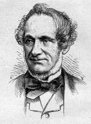 Retrato de Desire Nisard (1806-1888), ensayista y académico francés. Grabado en 