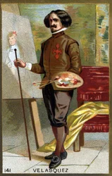 Retrato de Diego Rodríguez de Silva y Velázquez (1599-1660). Cromolitografía de finales del siglo XIX