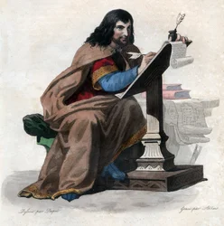 Retrato de Eginardo (775-840), erudito y cortesano franco