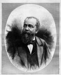 Retrato de Eugene Henri Brisson (1835-1912), abogado, periodista y político francés. Grabado en “Le Monde Illustré” n°1285 del 12 de noviembre de 1881