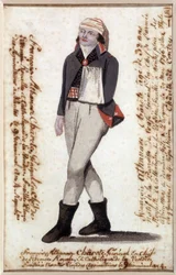 Retrato de François Athanase de Charette de la Contrie (1763-1796), con el brazo en cabestrillo, líder realista de la Vendée - Musée Dobrée, Nantes
