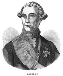 Retrato de François Claude Amour, Marqués de Bouillé (1739-1800), general francés. Grabado en "Les Illustrations De L