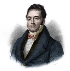 Retrato de François Mauguin (1785-1854), político francés. en “LIBRE DES SPEAKERS” por Louis de Cormenin Timon. 1842. Colección privada.