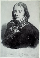 Retrato del General Antoine Richepance (o Richepanse) (1770-1803), a favor de la esclavitud. Grabados del siglo XIX. Chartres, Museo de Bellas Artes