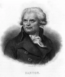 Retrato de George Jacques Danton (1759 - 1794) - en “Revolución francesa” por Thiers. Siglo XIX