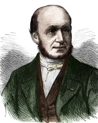 Retrato de Guillaume Benjamin Duchenne de Boulogne (1806 - 1875), médico francés - en "Álbum de la Ciencia; eruditos ilustres; Grandes descubrimientos" 1896.