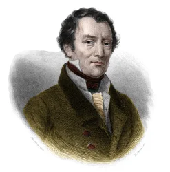 Retrato de Jacques-Antoine (Jacques Antoine) Manuel (1775-1827), abogado y político francés. en "Book of Speakers" de Louis de Cormenin Timon. 1842. Colección privada.
