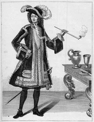 Retrato de Jean Bart (1651-1702), corsario francés. Grabado en “La Marine et les colonies: commerce”