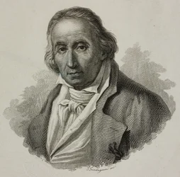 Retrato de Joseph Marie Charles, llamado Jacquard (1752-1834), tejedor francés e inventor del telar de Jacquard, grabado de Guadagnini