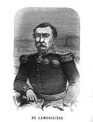 Retrato de Joseph Vantini, conocido como Youssouf (1808-1866), general francés. Grabado en "Les Illustrations De L