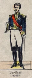 Retrato de Louis Alexandre (Louis-Alexandre) Berthier (1753-1815), Príncipe de Neuchatel, Mariscal de Francia - Imagen de Épinal de finales del siglo XIX - Colección privada