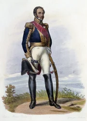 Retrato de Louis Gabriel (Louis-Gabriel) Suchet (1770-1826), mariscal de Francia. en Ed. Mennechet, "Le Plutarque français"