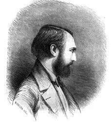 Retrato de Louis Lacombe (Trouillon Lacombe, Trouillon-Lacombe) (1818-1884), compositor francés. Grabado de 1852