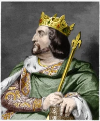 Retrato de Luis VI el Gordo (1081-1137), Rey de Francia - en “Histoire des Francais” por Lavallee, grabado, sd