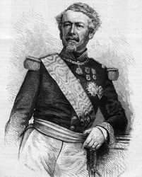 Retrato del Mariscal Adolphe Niel (1802-1869), soldado y político francés. Grabado en “Le Monde Illustré” n°645 del 21 de agosto de 1869.
