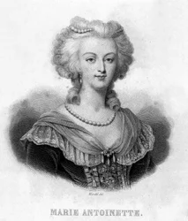Retrato de María Antonieta (1755 - 1793) - en “Revolución francesa” de Thiers. siglo XIX