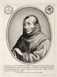 Retrato de Marin Mersenne (1588-1648) grabado por Balthazar Moncornet (c.1600-68)