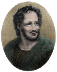 Retrato de Mathurin Regnier (1573-1613), poeta satírico francés - grabado