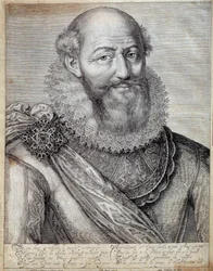Retrato de Maximiliano de Bethune, duque de Sully (1560-1641). Grabado del siglo XVII. Pau, Museo del Castillo