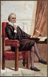 Retrato de Miguel Cervantes (1547-1616), escritor español.