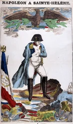Retrato de Napoleón Bonaparte en Santa Elena. Imagen de Epinal